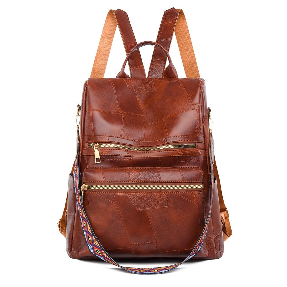 Soft Leather Capacity Casual Backpack