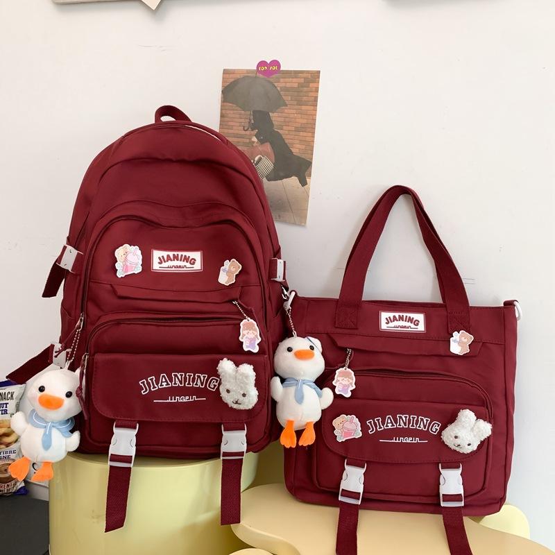 Schoolbag Backpack Lightweight Girls 1011 New High School School Bag Junior High School Students Ins High Quality College Women's and Men's Bag