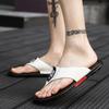 Summer pinch slippers leather woven pattern Beckham embroidered soft bottom non-slip sandals hot sale