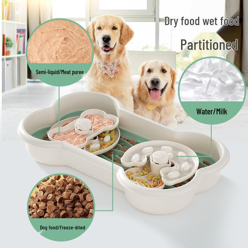 Medium/Large Slow Feeder Bowl for Dogs and Cats – Aids Digestion, Prevents Choking and Spills, Protects Stomach