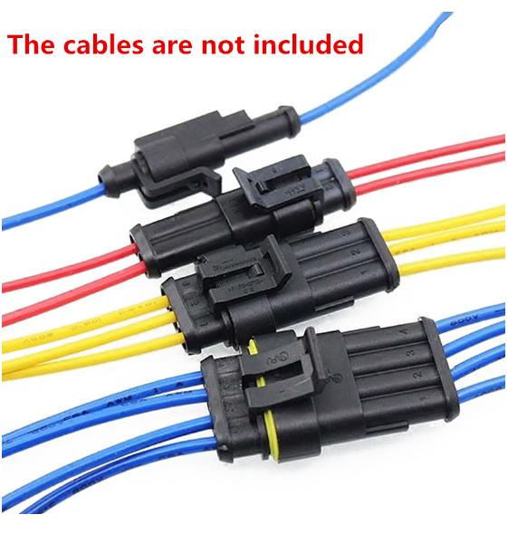 30 Set 1/2/3/4/5/6 Pin Way Car Off-Road Sealed Electrical Wire Connector Plug