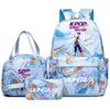 3-teiliges/Set Anime niedlich K-pop Bedruckter Rucksack mit Handtasche Federmäppchen für Teenager Schüler Mädchen Jungen Schultasche Schultasche Damen Große Kapazität Reisetasche