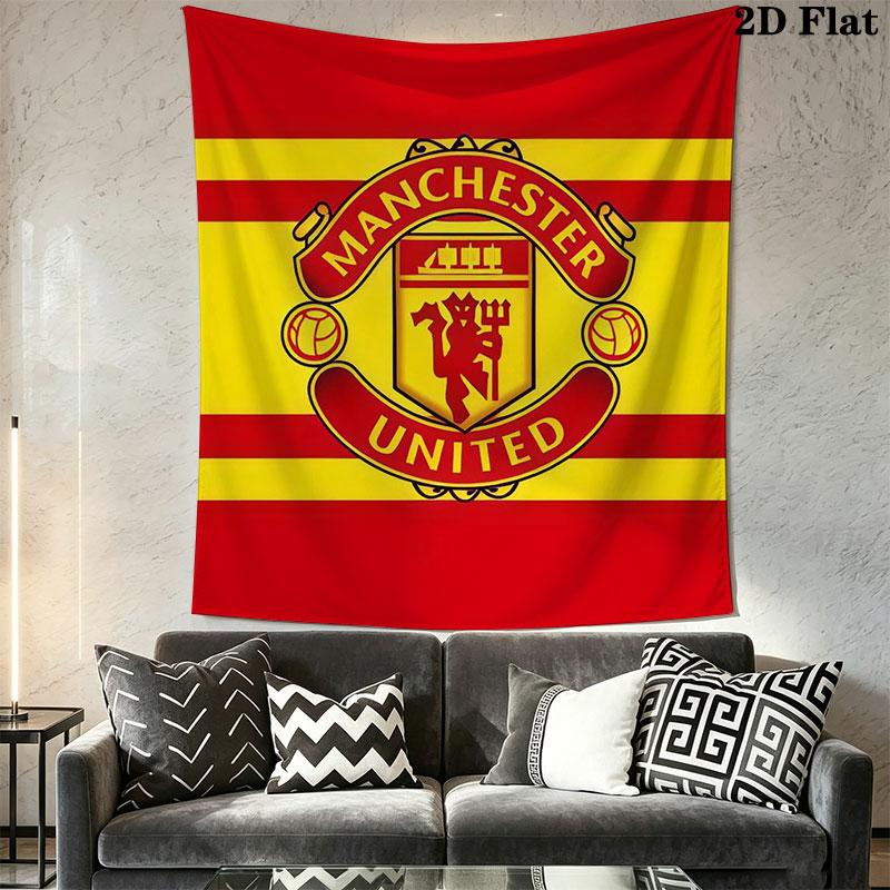 Man Utd D Wall Hanging Printed Fabric Blanket Decorative Tapestries for Bedroom Living Room Home Decor