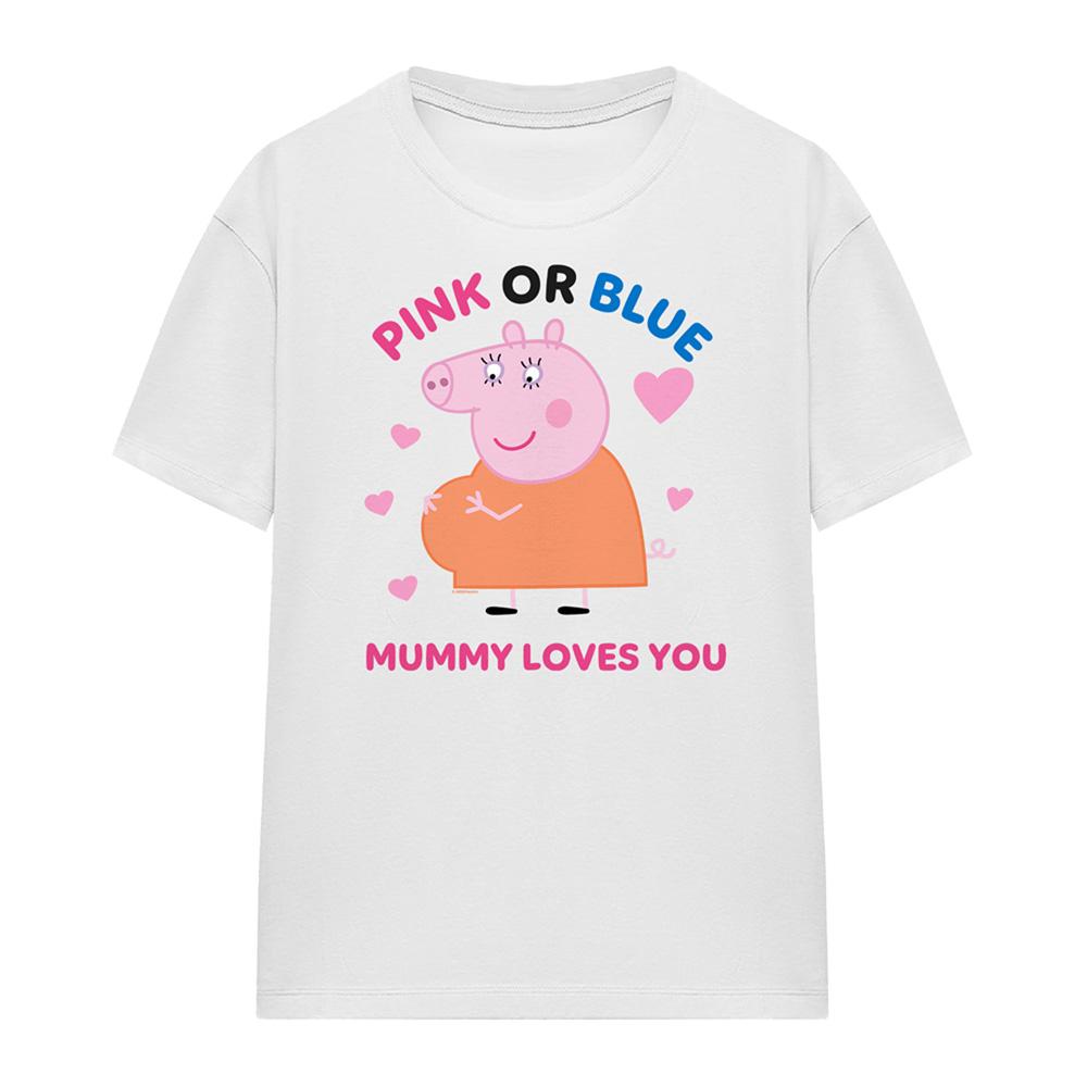 Peppa Pig Womens/Ladies Pink Or Blue Mummy Pig Loves You T-Shirt