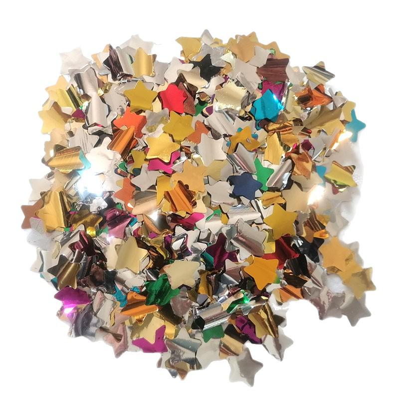 50g Transparent Bobo Ball Filler: Colorful Mixed Color Aluminum Foil Sequins for Festive Wedding Balloons and Confetti