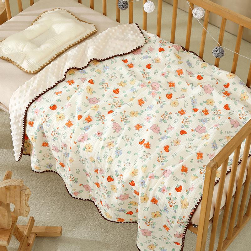 Bean Blanket: Pure Cotton Soft Gauze Baby Towel & Swaddle Quilt for Newborns and Children - Spring/Summer.