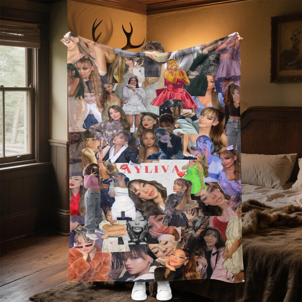 Fashion Music Avatar Plush Blanket Soft Comfortable All Seasons blanket Sofa Office Naps blanket Outdoor Travel throw Perfect Gift