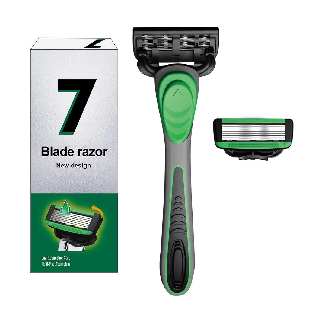 New Manual Razor For Men 7-Layer Blade Shaving Knife Stainless Steel Blades No Skin Damage Old Style Blades Shaver