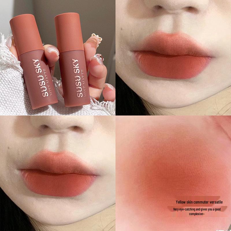 

SUSU SKY Matte Lip Mud: Velvet Silky Non-Drying Gloss, Complexion Enhancer 1.5g