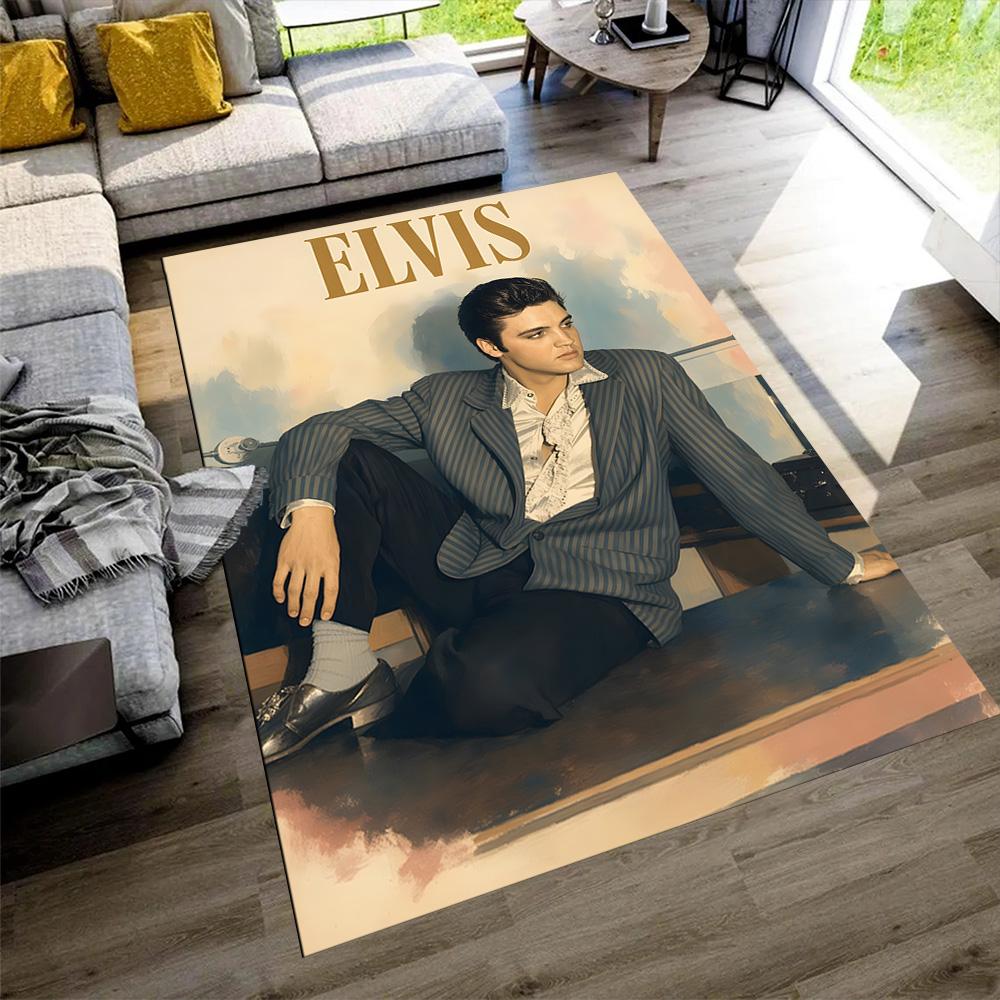 Elvis Presley Floor Rug Office Rug Design for Outdoor Dining Room Living Rooms Entryway Antislip Carpet Decorate Offices Wedding Party Gift
