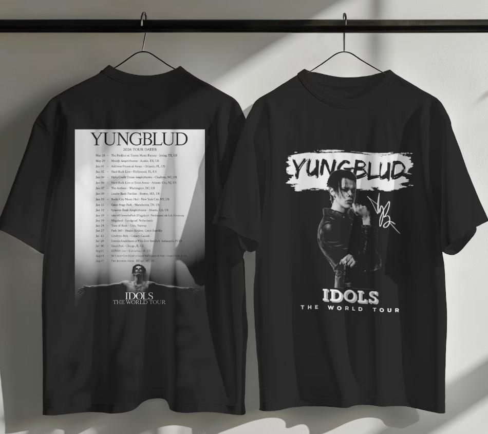 Yungblud Idols World Tour 2026 Vintage Rock Graphic Tee XXXL