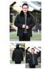 Men's Cotton Coat with Detachable Liner - Thickened Plus Velvet, Large Size Winter Jacket for Middle-Aged and Elderly.