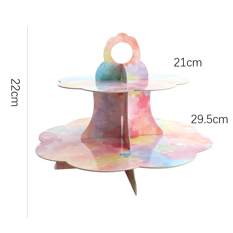 Three-Tier Disposable Dessert Stand for Cakes and Pastries - Birthday Party Display