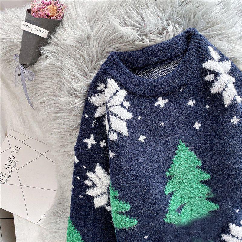 Pullover Damen Locker Oberbekleidung Herbst und Winter Tide Marke Neu Damen und Herren Allround-Casual Lazy Strickpullover