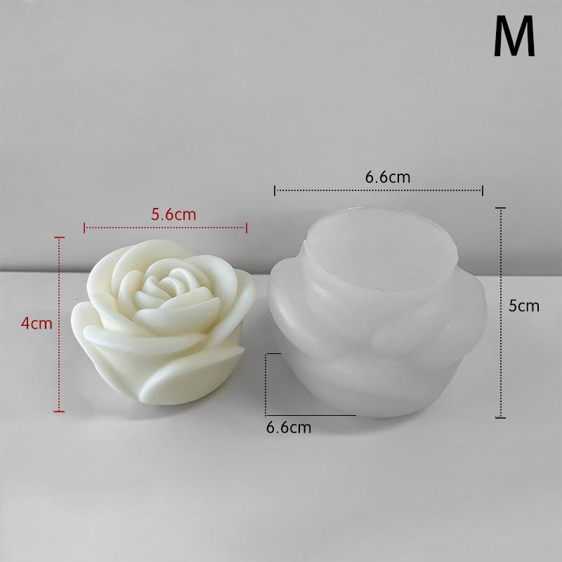 Flower Silicone Candle Mold 3D Peony Flower Soap Gypsum Resin Casting Mould Diy Chocolate Cake Baking Tool Wedding Gift