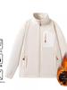 2025 Men's Windproof Fleece Jacket, Thickened Stand Collar, Warm Lining, Customizable and Available for Group Purchase