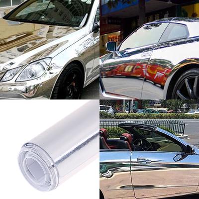The Newest High Stretchable Mirror Silver Gold Chrome Mirror Flexible Vinyl Wrap Sheet Roll Film Car Sticker Decal Sheet