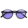 [MERRY PLEASURE] Merry Pleasure Sunglasses, Fashion Glasses, Men's & Women's, Boston Style, Round, Light-Colored Lenses (BLACK X Lt.PURPLE