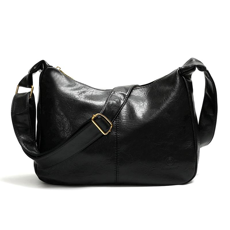 

Classic Dumpling Handbag High Quality PU Leather Large Capacity Underarm Bag Fashiable and Elegant Women s Shoulder Bags Sac чёрный