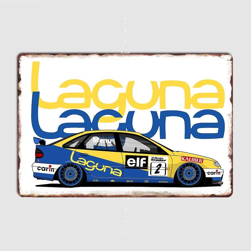 

Laguna BTCC Legends Classic Sport Car Metal Sign Poster Garage Decoration Room Decor Automobile Club Tin Home Decor 20x30cm（7.8x11.8inch）