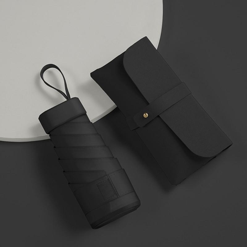 Pocket Umbrella Durability Iron Fiber Constructions UV Sun Umbrella Rain Umbrellas for Outdoor Activities and Commuting