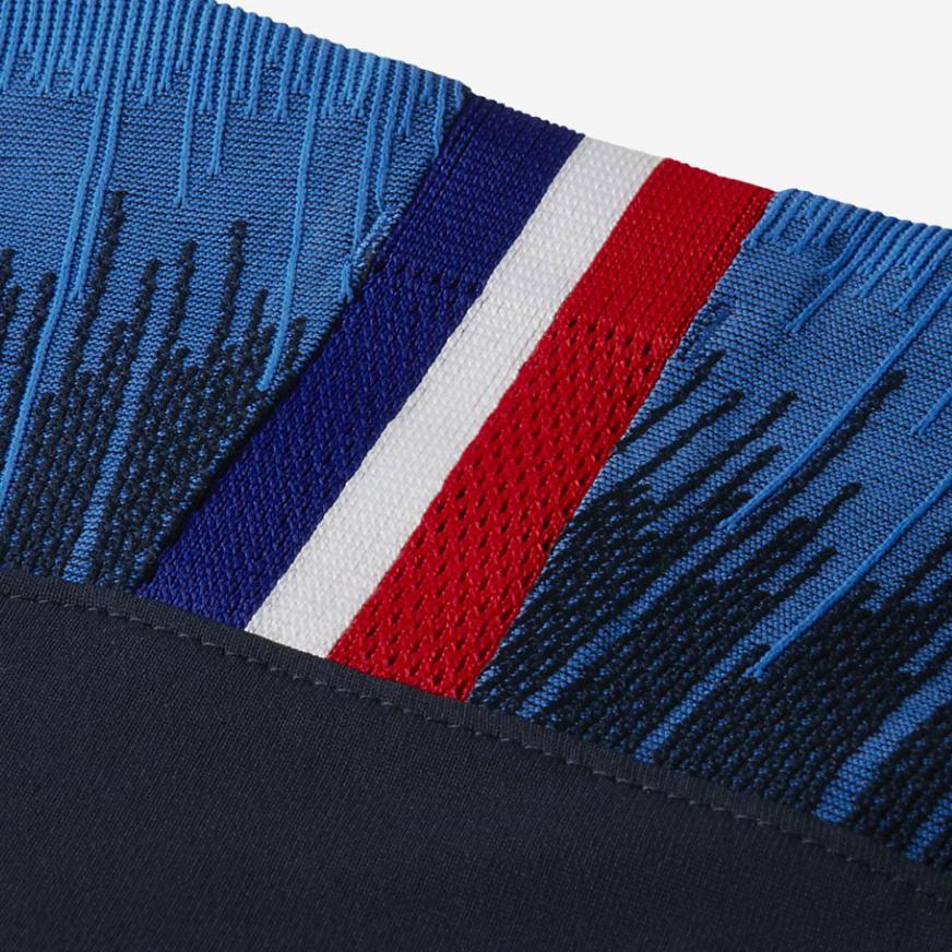 Nike 2018 World Cup France Home Player Edition Crew Neck Logo Short Sleeve Football Shirt Men Tops Blue 893874-451