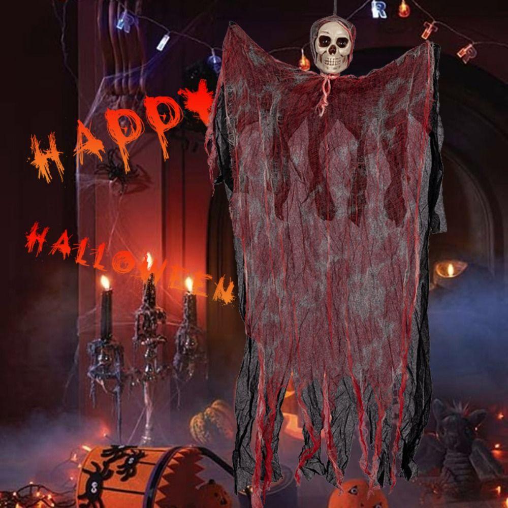 Hanging Hanging Ghost Pendant DIY Halloween Skeleton Pendant Halloween Skeleton Head  Courtyard