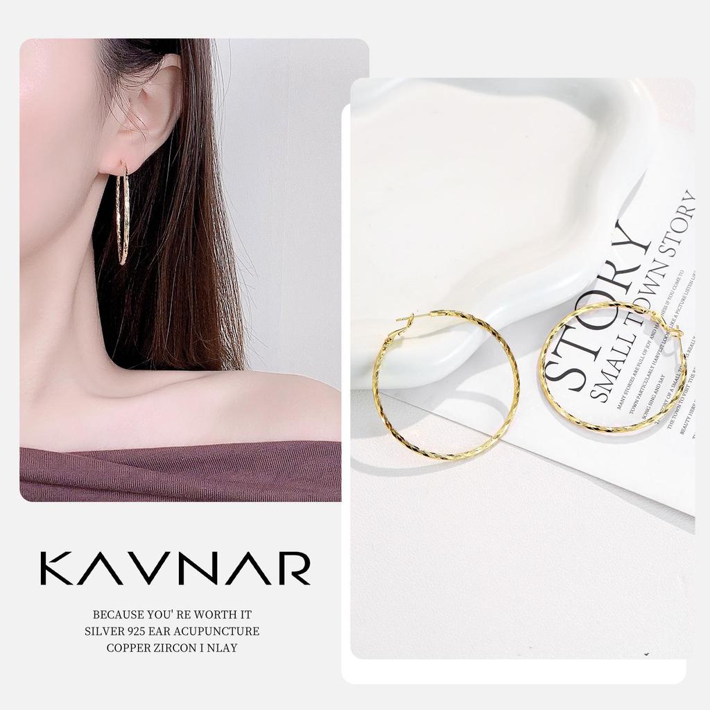 High-End 925 Sterling Silver Twisted Metal Stud Earrings for Women