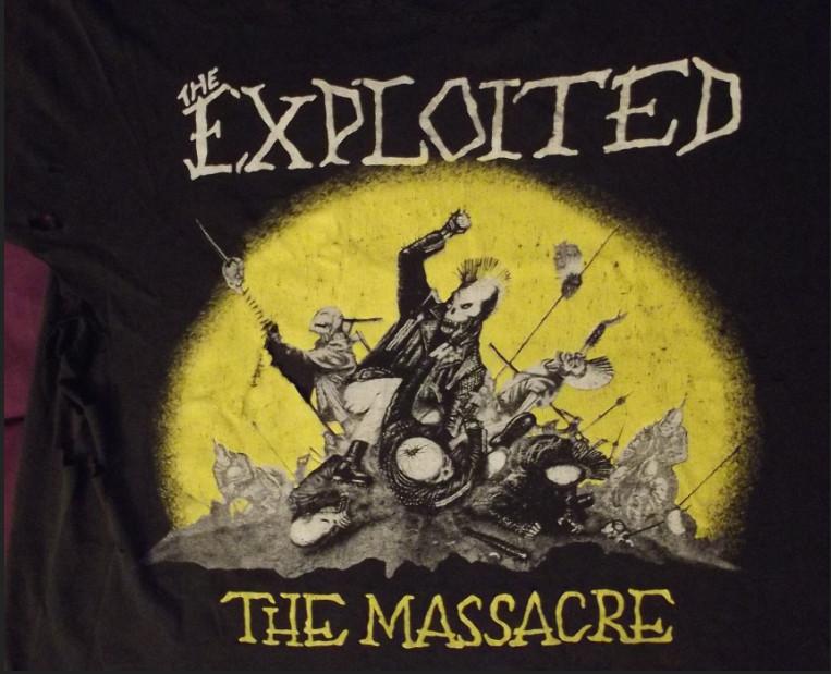 THE EXPLOITED Футболка с коротким рукавом The Massacre Черная Мужская S-2345XL Унисекс Футболка XXXL