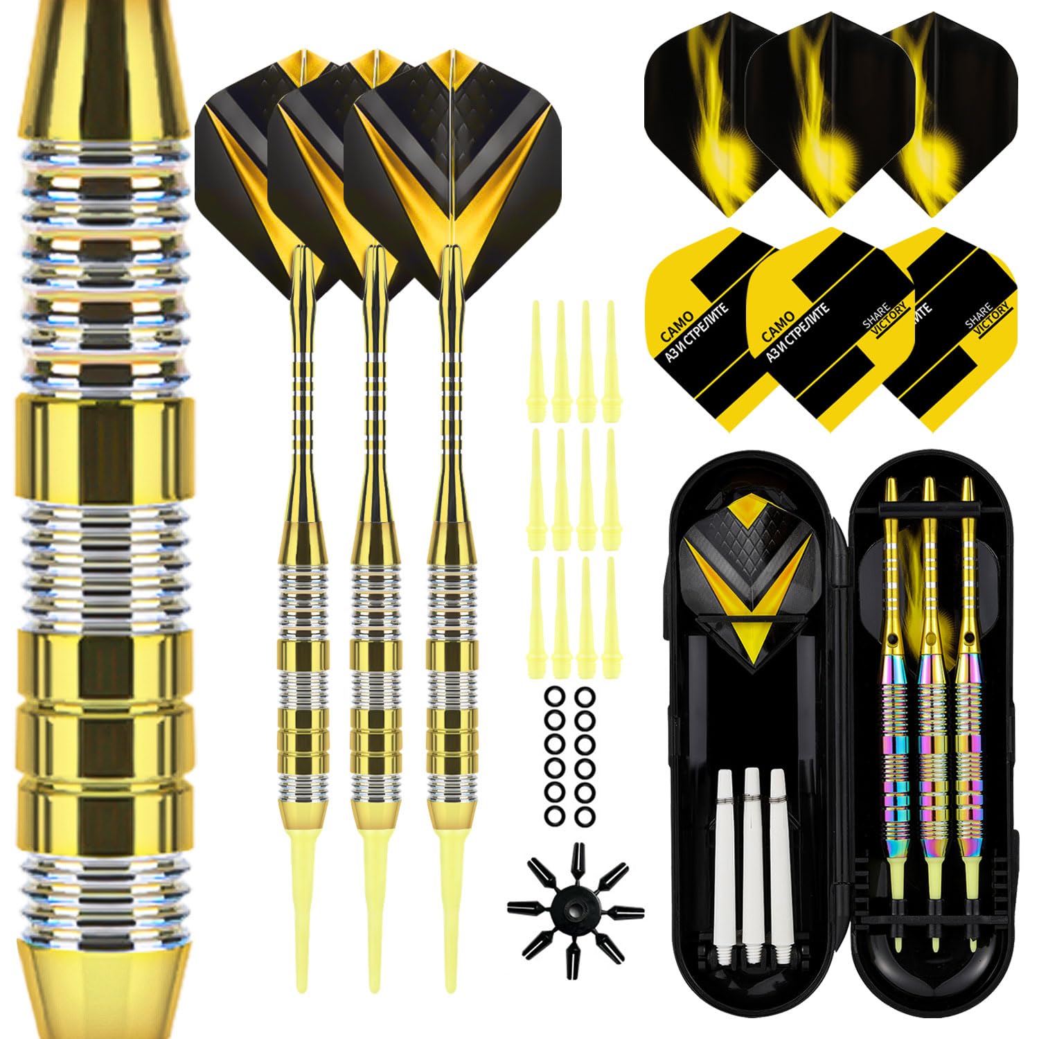 

darts set copper 2BA beginner yellow