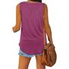 V Neck High Low Sleeveless Solid Color Tank Top For Women Stylish Women's Tops Casual Fashion Elegant Design Lightweight Comfortable Fit