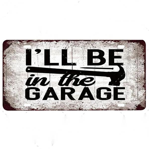 FJ Vintage Garage Metal Signs Decor Tin Sign License Plate Decoration Man Cave Plaque Home Wall