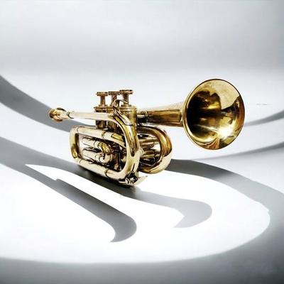 Brass Instruments Trumpet With Bugle Horn 3 Valve Mouthpiece Decorative Brass Trumpet Horn Flugelhorn Gift For Cousins