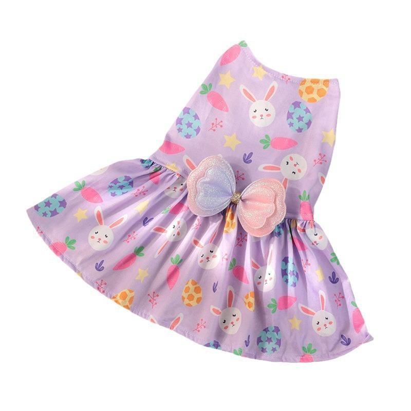 Easter Spring Summer Breathable Comfortable Dog Skirt Teddy Bigbear Pomeranian Dog Clothing