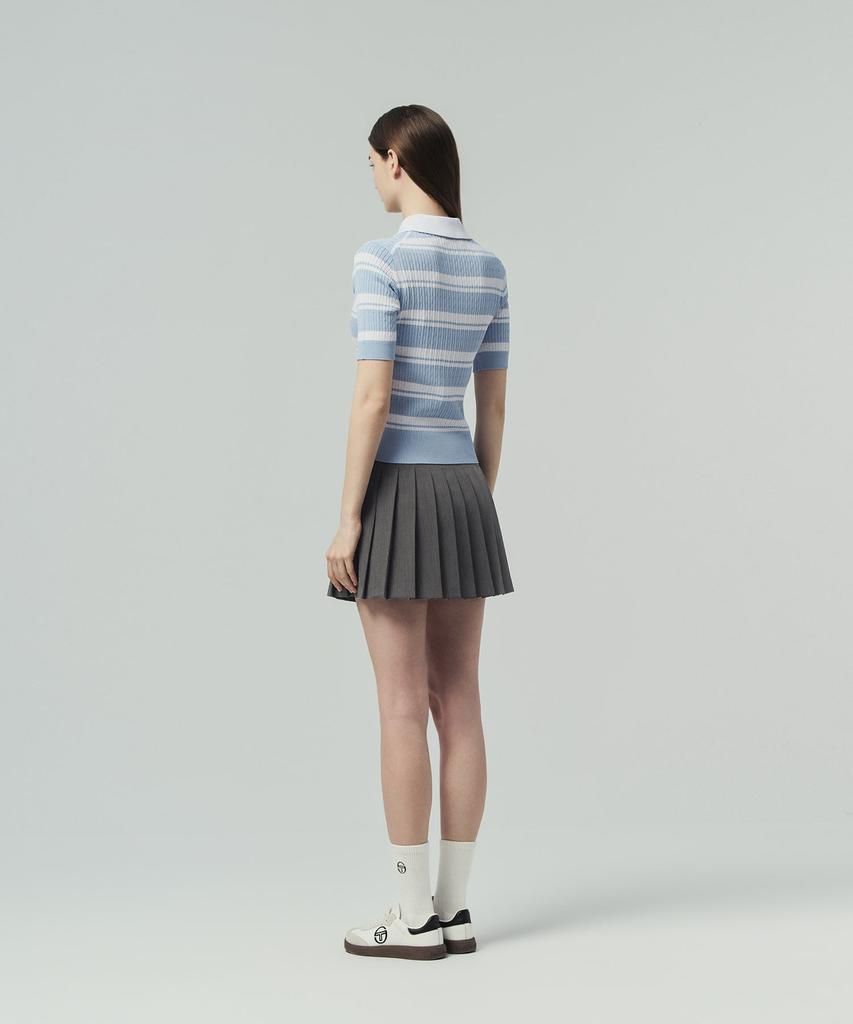 SERGIO TACCHINI W Fresca Knit Cable Short Sleeve Polo