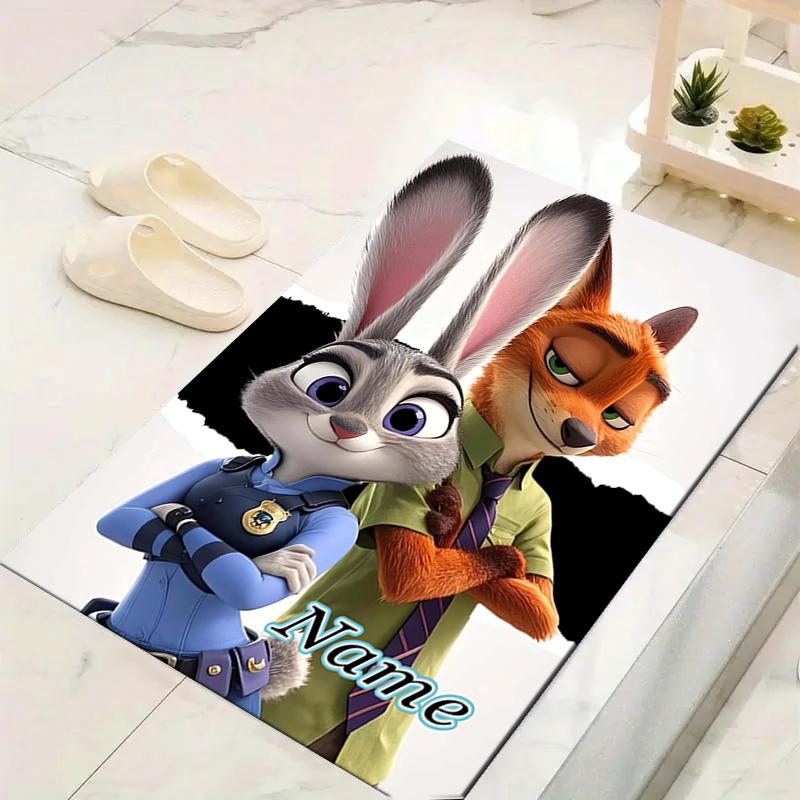 Custom 1Pc Zootopia Friendship Adventure Rug Office Carpet Indoor Outdoor Entrance Doormat Nonslip Soft And Comfortable Living Room D916369