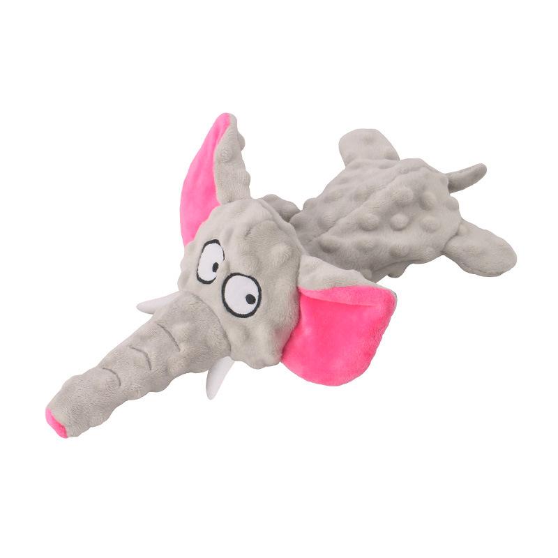 

Pet Plush Elephant Skin Crinkle Toy for Dogs & Cats – Interactive, No-Fill Design with Sound сірий колір