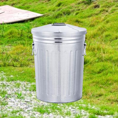 Mühürlü Kapaklı 8L Dış Mekan Metal Çöp Kutusu Veranda Çiftlik Kompost Kutusu İçin Çok Yönlü Rustik Sağlam Depolama