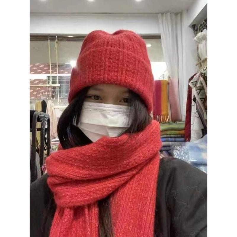New Wool Knitted Scarf for Women in Winter Korean Fashion  Versatile  Warm Student Scarf Skin Friendly and Soft