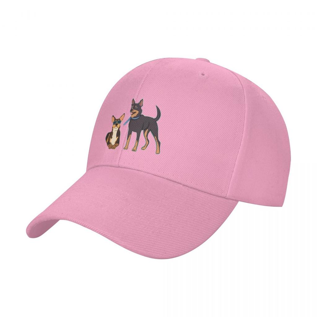 Australian Kelpie - Cute Tan and Black Dog Illustration Pattern Baseball Cap Mountaineering Sun Hat Custom Cap For Man Women's