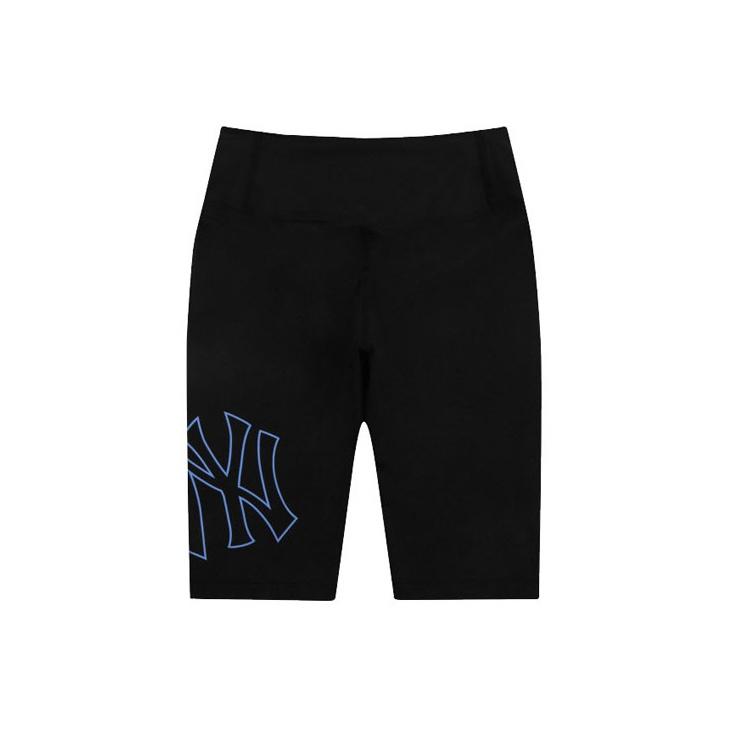 MLB New York Yankees Logo Pattern Tight Yoga Casual Shorts Women shorts Black 31LGW7131-50L