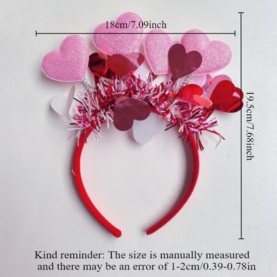 Valentine's Day Love Headbands, Love Party Wedding Headwear, Dress Up Headbands, Valentine's Day Party Decoration Supplies