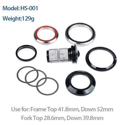 MTB Road Bike Steering Column Headset 41.8/42-52 1-1/2 To1-1/8"  Fork MTB Bike Frame  Taper Headset