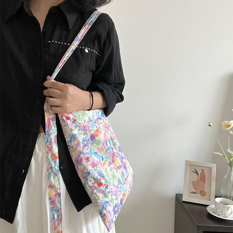 New French Liberty Floral Bag Emerald Bay Cotton Thin Printed Shoulder All-match Women's Cross-body