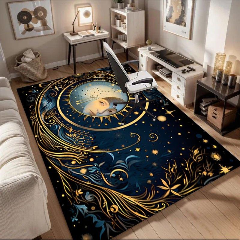 

Starry Night Dreams: Celestial Art Print Office Mat Perfect for Home Decor Office Desk Chair Rugs Chair Carpet for office Polyester Chair M 60cm by 90cm