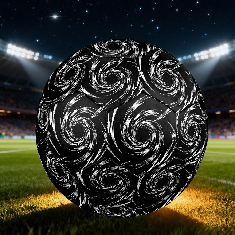 1pc Spiral Abstract Size 5 Soccer Ball Professional Match Training Football Indoor &Outdoor Sports Ball Lightweight Durable c6510 Size 5