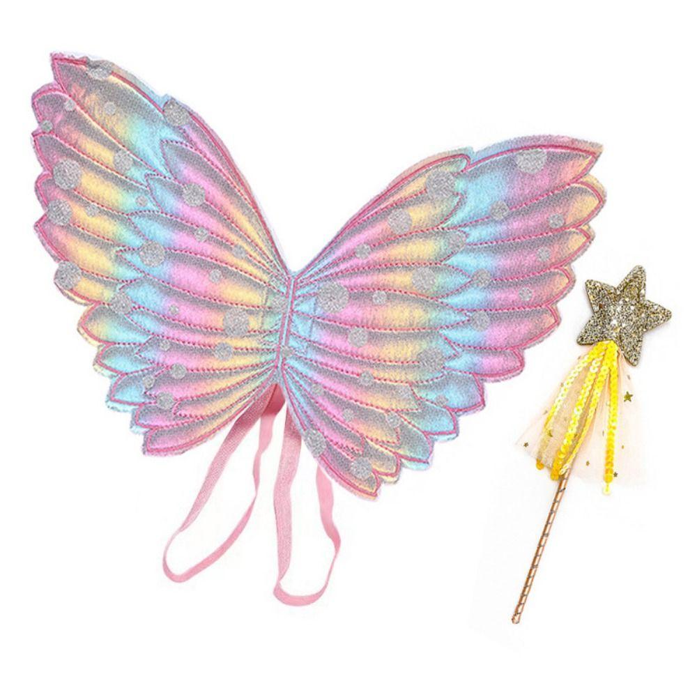 Polyester Children Magic Wand Dress Up Prop Fairy Princess Angel Wings Gril Boy