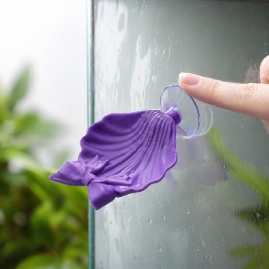Betta Hammock Shell, Betta Fish Bed with Suction Cup, Plastic Conch Shell Fish Hammock, Resting Spot for Betta, Shrimp, Cichlid, Small Fish Tank Decor