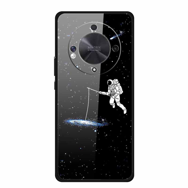 Glass Back Cover For Honor X9b Phone Case X 9 b Coque Hard Tempered Glass Case For Honor X9A 90 Pro 50 lite SE Case Soft Bumper