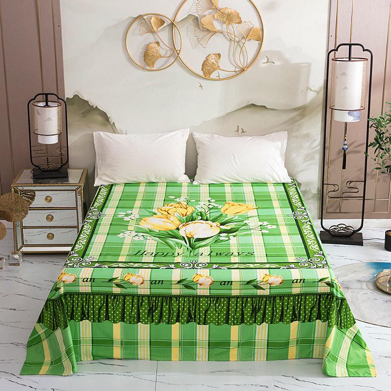 Thicken Brushed Flat Sheet Soft Sanding King Size Bed Sheet Red Wedding Bed Sheet for Cozy Sleep